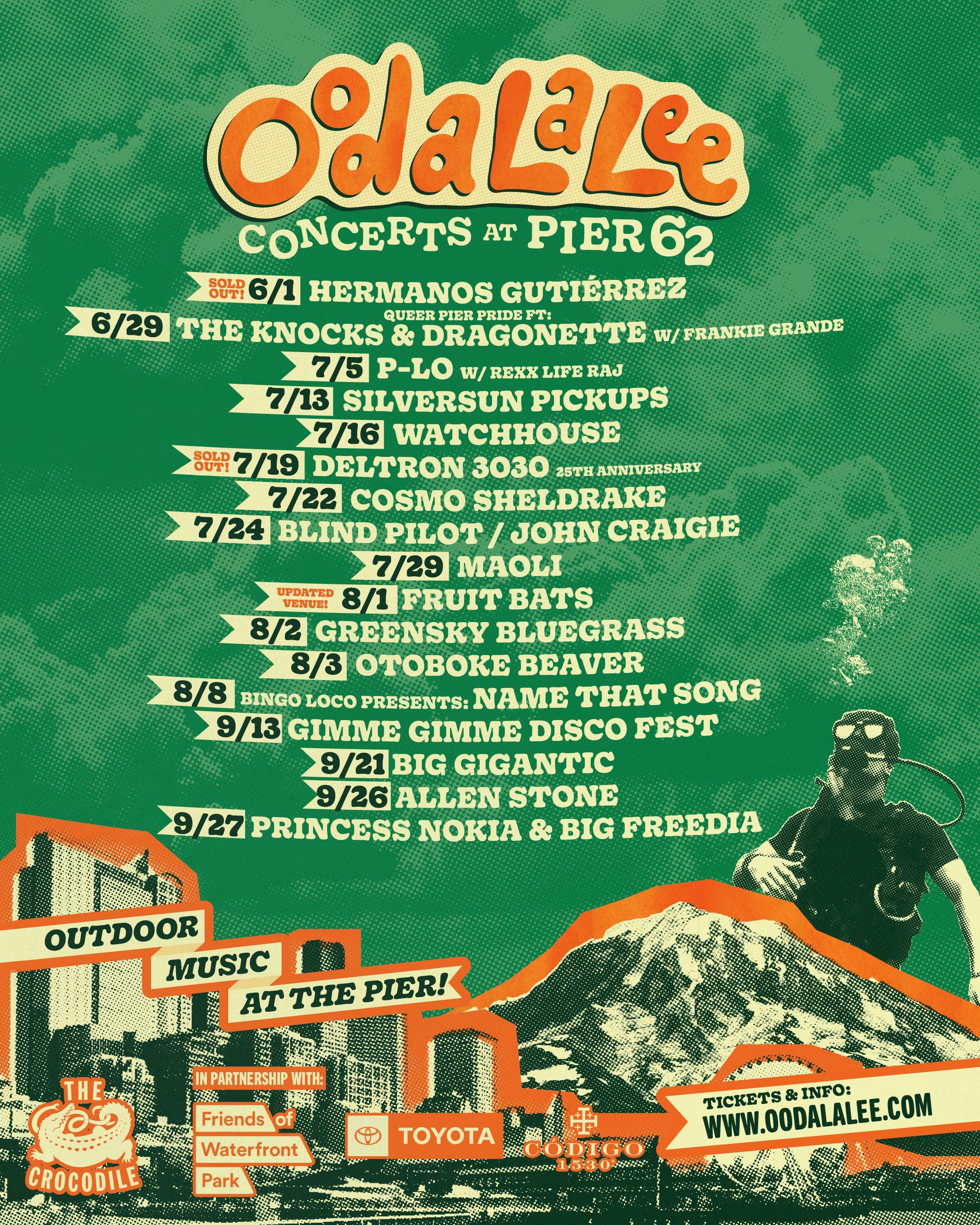 サルート【アールデコ】E65&ソングM PI 62 プレステージ Oodalalee - Concerts at Pier 62 — The Crocodile